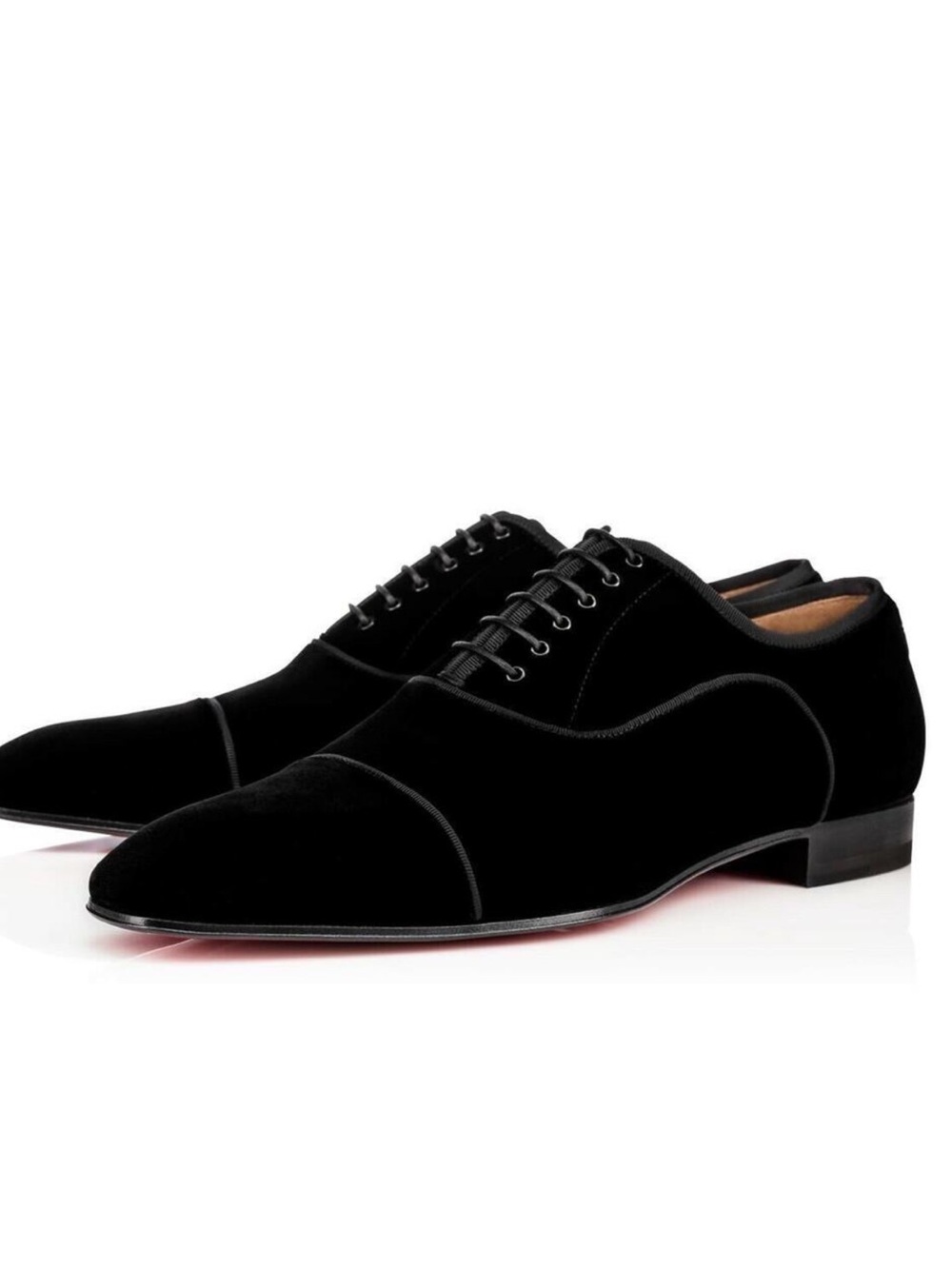 Christian Louboutin Navy Greggo Orlato velvet loafers